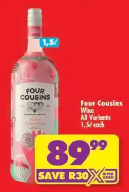 Shoprite Four Cousins Wine offer