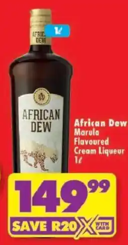 Shoprite African Dew Marula Flavoured Cream Liqueur offer