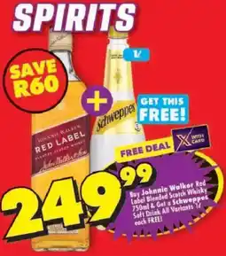 Shoprite Johnnie Walker Red Label Blended Scotch Whisky offer
