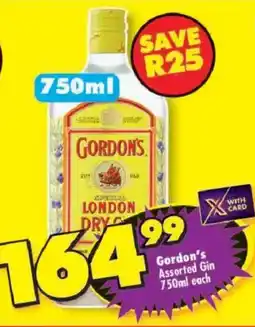 Shoprite Gordon's Assorted Gin offer