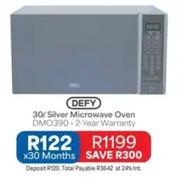 OK Furniture DEFY 30ℓ Silver Microwave Oven offer