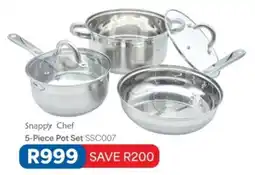 OK Furniture Snappy Chef 5-Piece Pot Set SSC007 offer