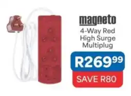 OK Furniture magneto 4-Way Red High Surge Multiplug offer