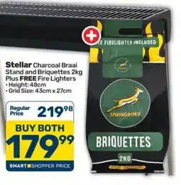 Pick n Pay Stellar Charcoal Braai Stand and Briquettes offer