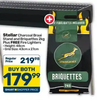 Stellar Charcoal Braai Stand and Briquettes
