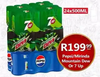 Pepsi/Mirinda Mountain Dew Or 7 Up