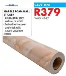 Chamberlain MARBLE FOAM WALL STICKER offer