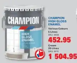 Cashbuild CHAMPION HIGH GLOSS ENAMEL offer