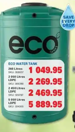 Cashbuild eco TANKS ECO WATER TANK offer