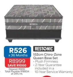 OK Furniture RESTONIC 152cm Chiro-Zone Queen Base Set offer