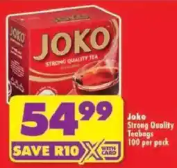 Shoprite Joko Strong Quality Teabags offer