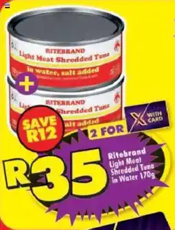 Shoprite Ritebrand Light Meat Shredded Tuna offer