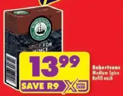Shoprite Robertsons Medium Spice Refill offer