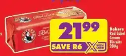 Shoprite Bakers Red Label Cream Biscuits offer