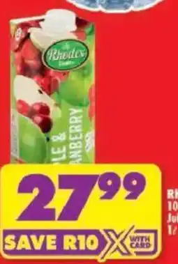 Shoprite Rhodes Apple & Cranberry Juice offer