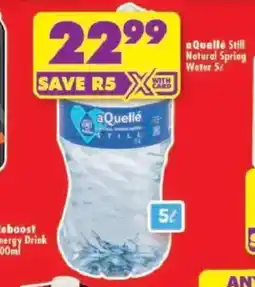 Shoprite aQuellé Still Natural Spring Water offer