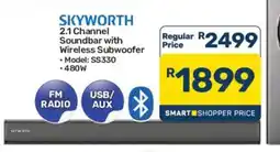 Pick n Pay SKYWORTH 2.1 Channel Soundbar with Wireless Subwoofer offer