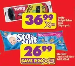 Shoprite Tuffy Budget Refuse Bags offer