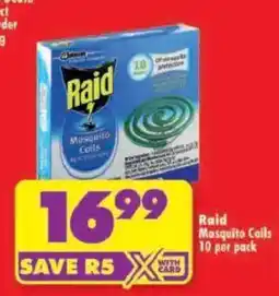 Shoprite Raid Mosquito Coils offer