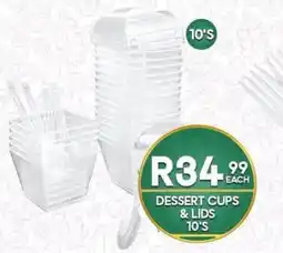 Take 'n Pay DESSERT CUPS & LIDS 10'S offer