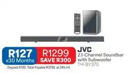 OK Furniture JVC 2.1-Channel Soundbar with Subwoofer TH-BY370 offer