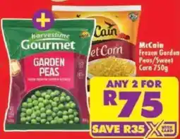 Shoprite McCain Frozen Garden Peas/Sweet Corn offer