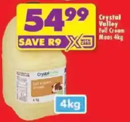 Shoprite Crystal Valley Full Cream Maas offer