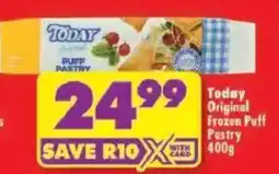Shoprite Today Original Frozen Puff Pastry offer