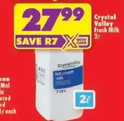 Shoprite Crystal Valley Fresh Milk offer