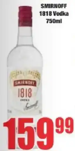 Boxer SMIRNOFF 1818 Vodka offer