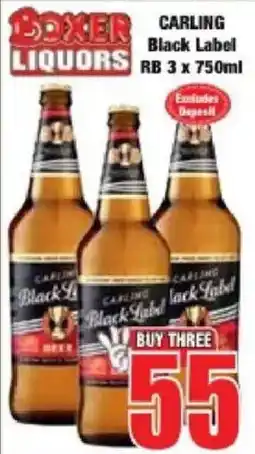 Boxer Carling Black Label offer