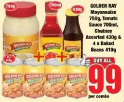 Boxer Golden Ray Mayonnaise, Tomato Sauce, Chutney Assorted & Baked Beans offer
