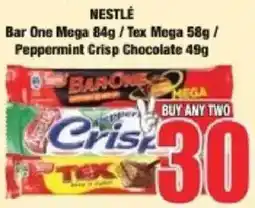 Boxer Bar One Mega / Tex Mega / Peppermint Crisp Chocolate offer