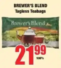 Boxer Brewer's Blend Tagless Teabags offer