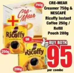 Boxer CRE-MEARE Creamer & NESCAFÉ Ricoffy Instant Coffee offer