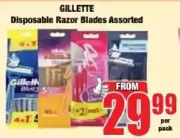 Boxer GILLETTE Disposable Razor Blades Assorted offer