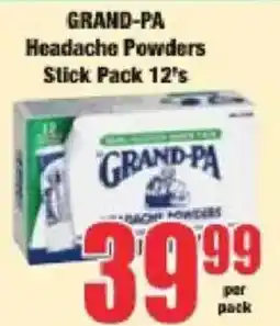 Boxer Grand-Pa Headache Powders offer