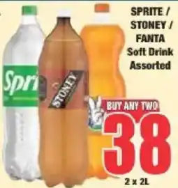 Boxer Sprite / Stoney / Fanta Soft Drink Assorted offer