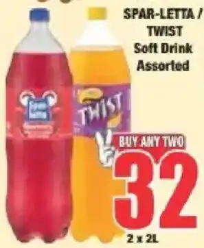 Boxer SPAR-LETTA / TWIST Soft Drink Assorted offer