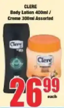 Boxer CLERE Body Lotion / Creme Assorted offer