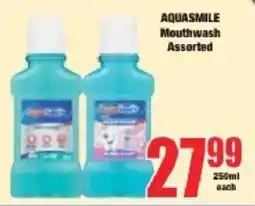 Boxer AQUASMILE Mouthwash Assorted offer