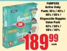 Boxer Pampers Active Baby Pants offer