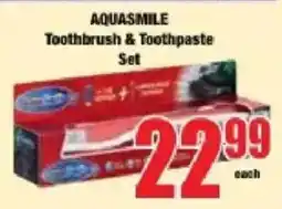 Boxer AQUASMILE Toothbrush & Toothpaste Set offer