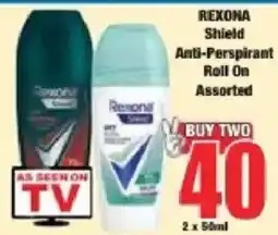 Boxer REXONA Shield Anti-Perspirant Roll On Assorted offer