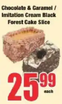 Boxer Chocolate & Caramel / Imitation Cream Black Forest Cake Slice offer