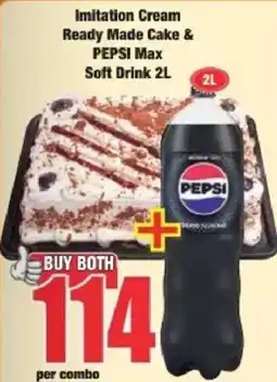 Boxer Imitation Cream Ready Made Cake & PEPSI Max offer