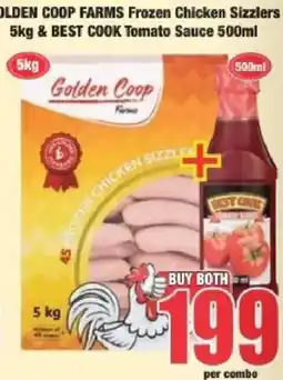 Boxer Golden Coop Frozen Chicken Sizzlers & BEST COOK Tomato Sauce offer