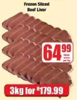 Boxer Frozen Sliced Beef Liver offer