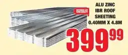 Boxer Build ALU ZINC IBR ROOF SHEETING offer