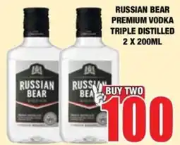 Boxer Liquors Russian Bear Premium Vodka offer